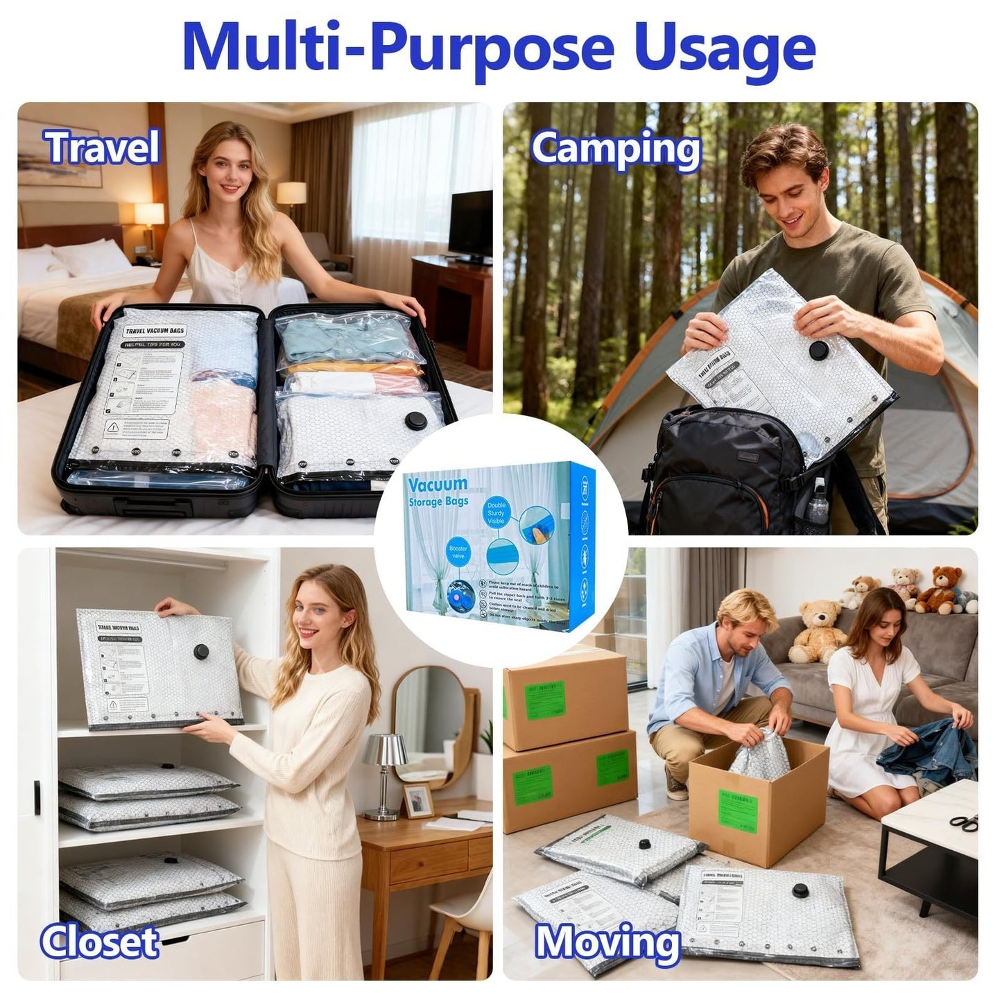 Vacuum Bags for Clothes – Travel & Storage Set🧳