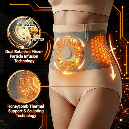 Official Brand Store |✅BQYOOM® 👩‍🔬👩‍🔬2026 Moringa & Berberine 4-In-1 Micro-Particle Sculpting & Fat-Burn Shorts 👍