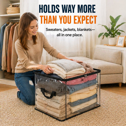 🎁 Mother's Day Sale 49% OFF📦Large Heavy-Duty Thick Plastic Clear Storage