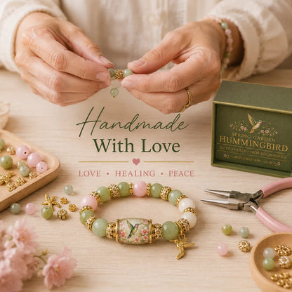 🌿 Love, Peace & Spring Blessings 💖 | 2026 Limited Edition Bracelet - Handcrafted from Agate & Jade