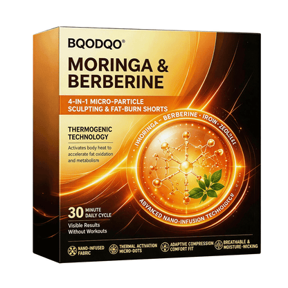 Official Brand Store |✅BQYOOM® 👩‍🔬👩‍🔬2026 Moringa & Berberine 4-In-1 Micro-Particle Sculpting & Fat-Burn Shorts 👍