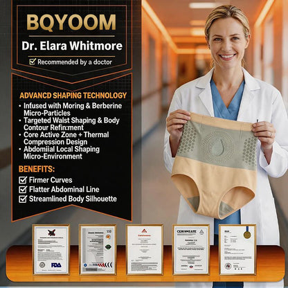 Official Brand Store |✅BQYOOM® 👩‍🔬👩‍🔬2026 Moringa & Berberine 4-In-1 Micro-Particle Sculpting & Fat-Burn Shorts 👍